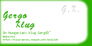 gergo klug business card